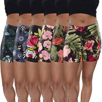 6 Pack Women's Poly-Spandex Mini Bike Short Boxer Briefs
