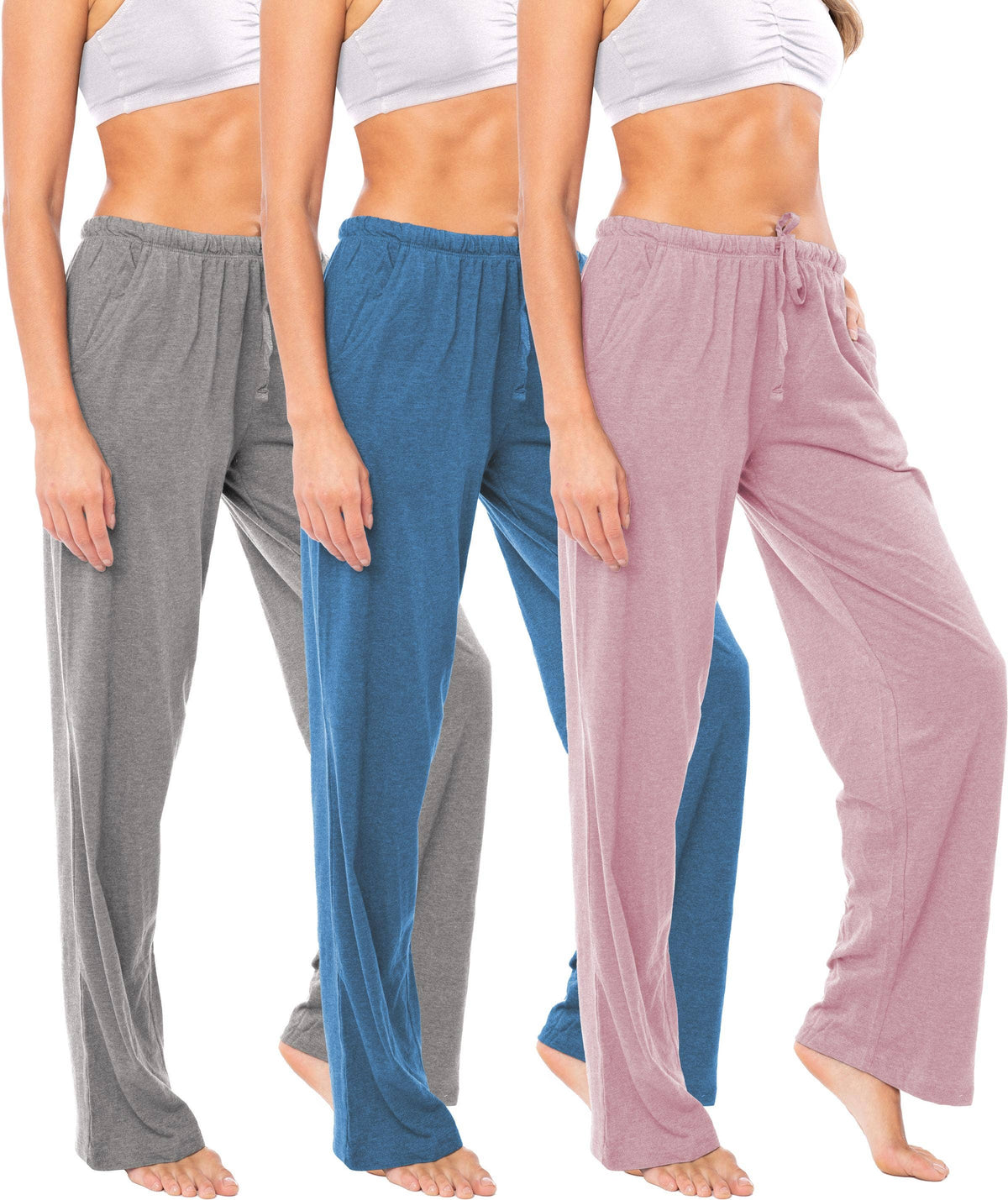 Women's Soft Flex 100% Cotton Knit Pajama Pants