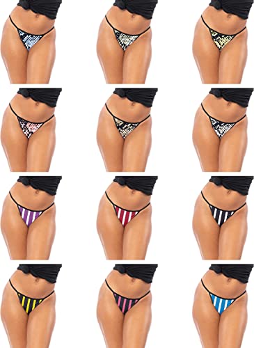 Womens Buttery Soft String Bikini Briefs -Pack of 12