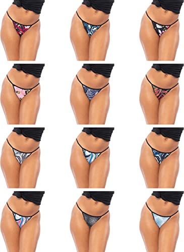 Womens Buttery Soft String Bikini Briefs -Pack of 12