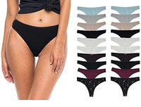 Women's 100% Cotton T-Back Thong Pantie Underwear