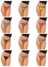 Womens Buttery Soft String Bikini Briefs -Pack of 12