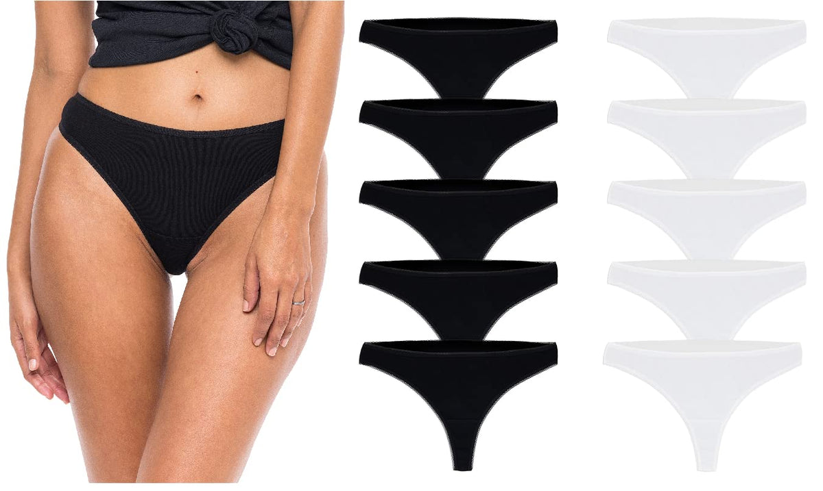 Women's 100% Cotton T-Back Thong Pantie Underwear