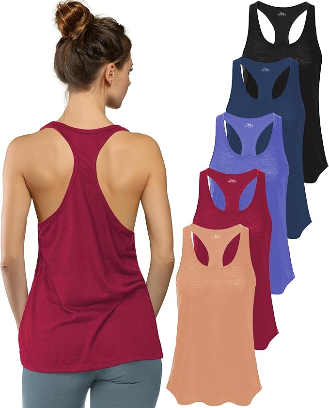 Women's Flowy Racerback Burnout Tank Top Super Lightweight & Soft