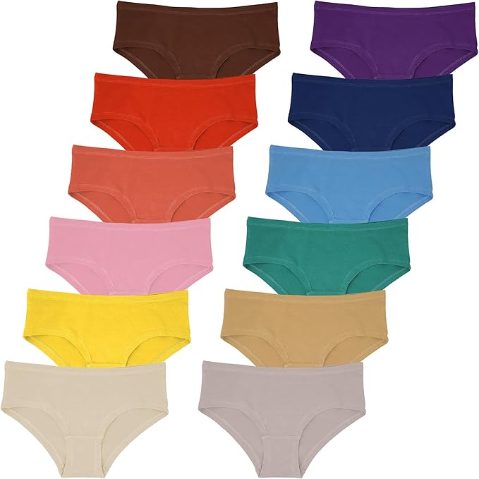 Sexy Basics Women's Cotton Stretch Flexible Fit Hipster Panties