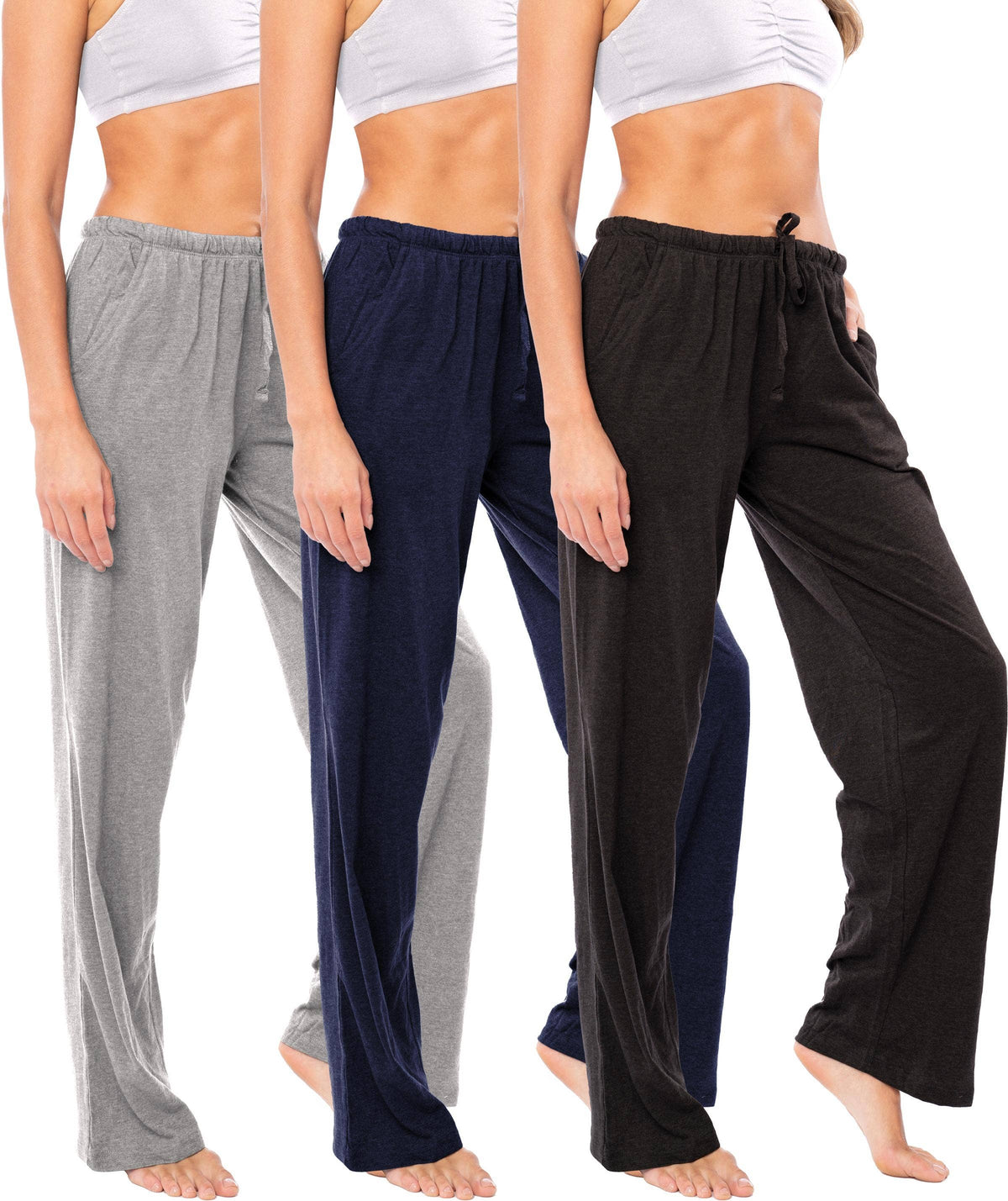 Women's Soft Flex 100% Cotton Knit Pajama Pants