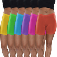 6 Pack Women's Poly-Spandex Mini Bike Short Boxer Briefs
