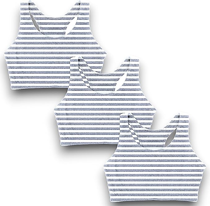 Women's Cotton Spandex Racer Back Bra | 4 Way Stretch Pullover Sport Comfort Bra