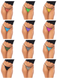 Womens Buttery Soft String Bikini Briefs -Pack of 12
