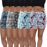 6 Pack Women's Poly-Spandex Mini Bike Short Boxer Briefs