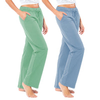 2 Pack Women's French Terry Drawstring Relaxed Sweatpants