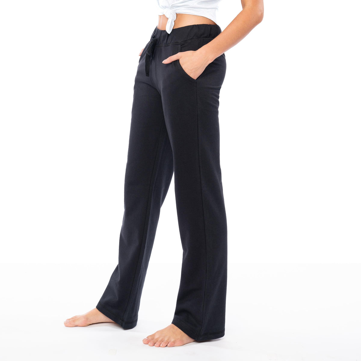 2 Pack Women's French Terry Drawstring Relaxed Sweatpants