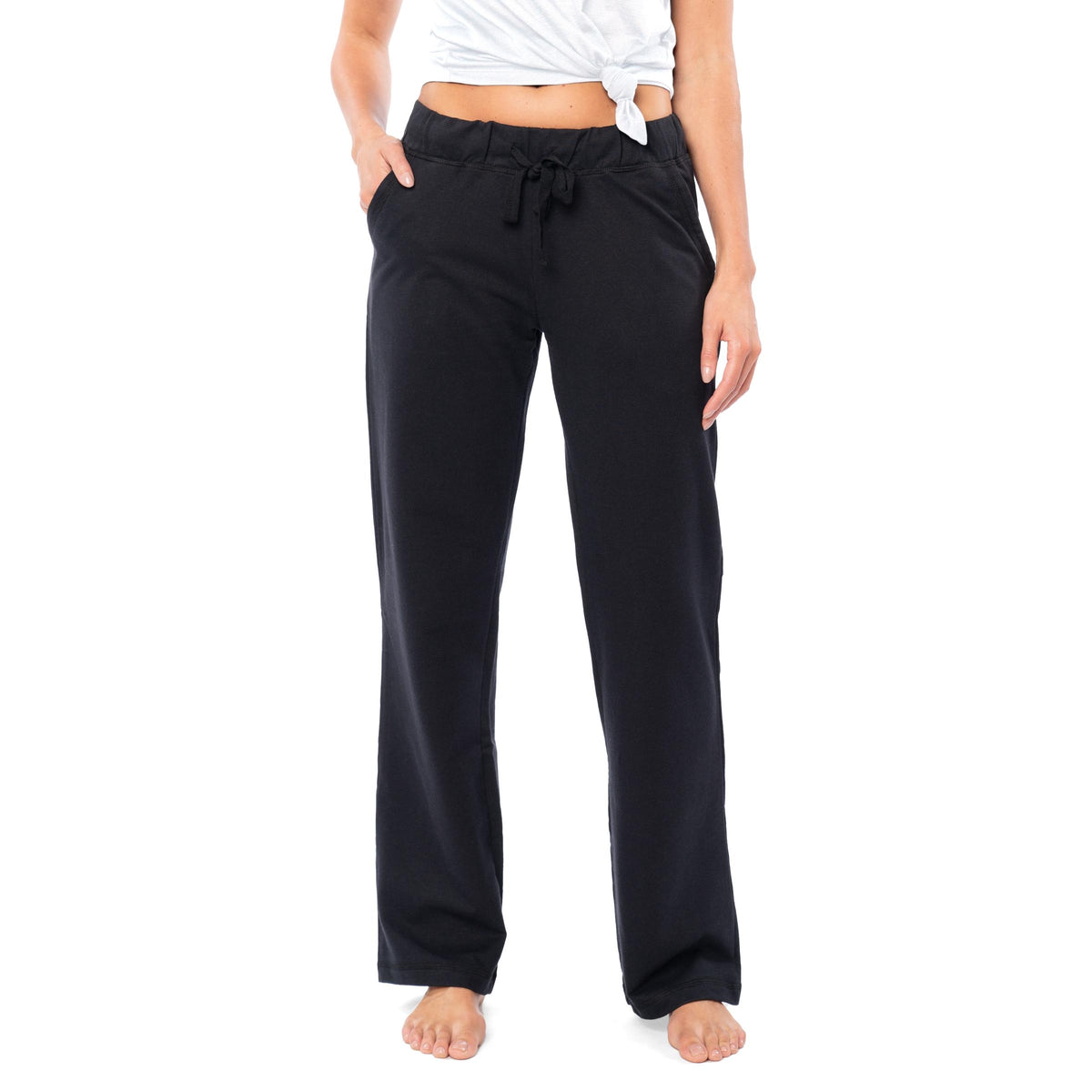 2 Pack Women's French Terry Drawstring Relaxed Sweatpants
