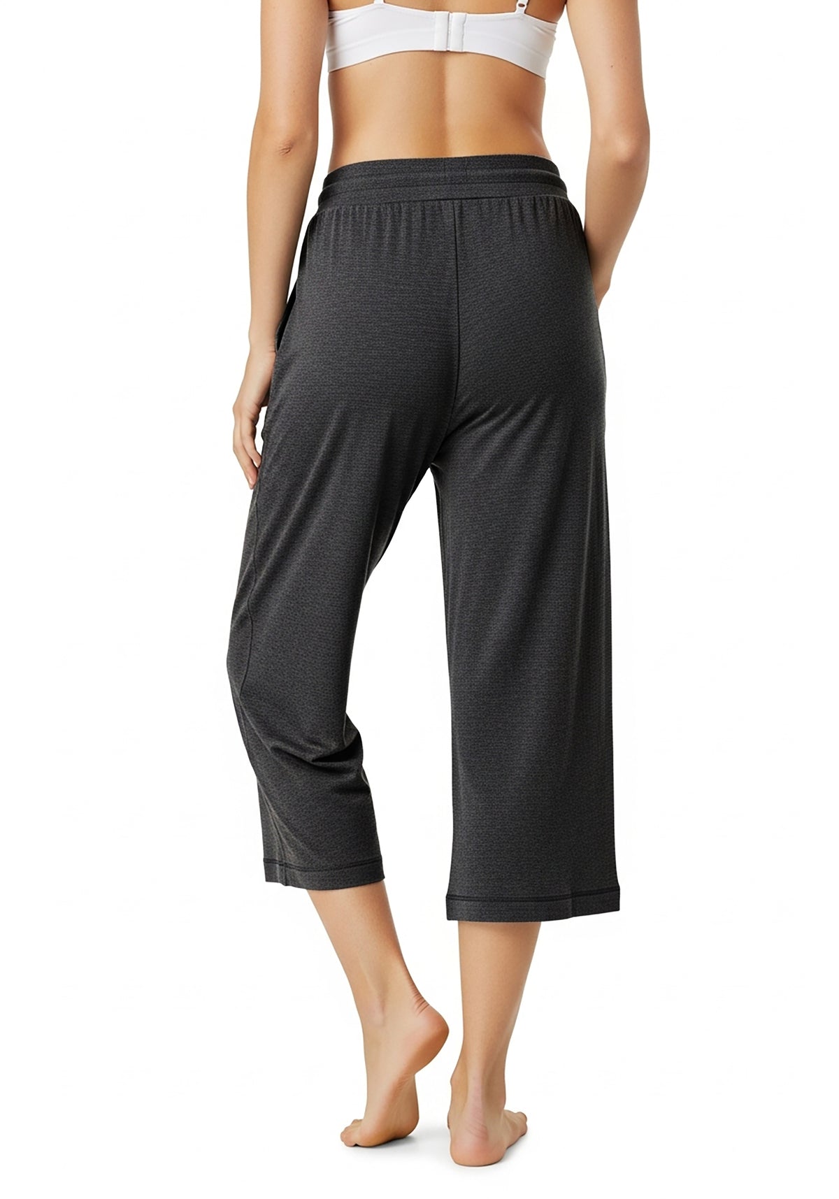 3 Pack Women's French Terry Drawstring Capri Sweatpants