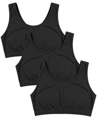 Women's Cotton Spandex Workout Bra 4 Way Stretch Pullover Sport Comfort Bra