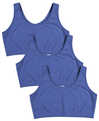 Women's Cotton Spandex Workout Bra 4 Way Stretch Pullover Sport Comfort Bra