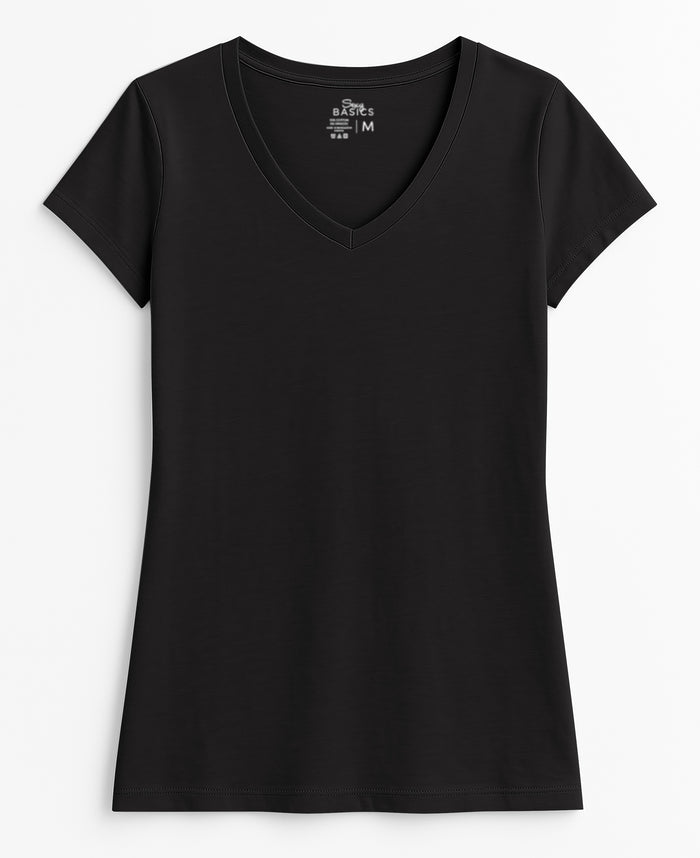 Women's Cotton V-Neck Short Sleeve T-Shirt