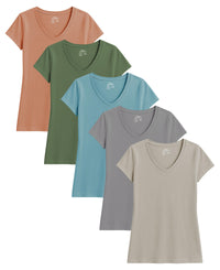Women's Cotton V-Neck Short Sleeve T-Shirt