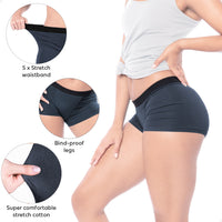 6 Pack Women's Modern Cotton Boy Short Boxer Brief Panties