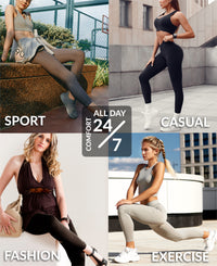 6 Pack Women's Cotton-Spandex Full-Length Leggings