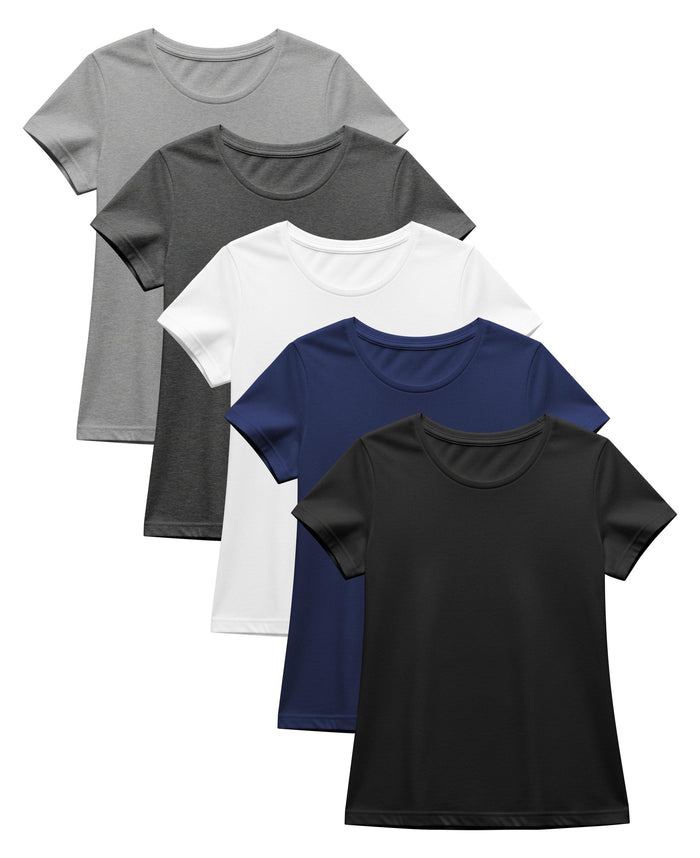 Women's Casual & Active Basic Cotton Stretch Color T Shirts