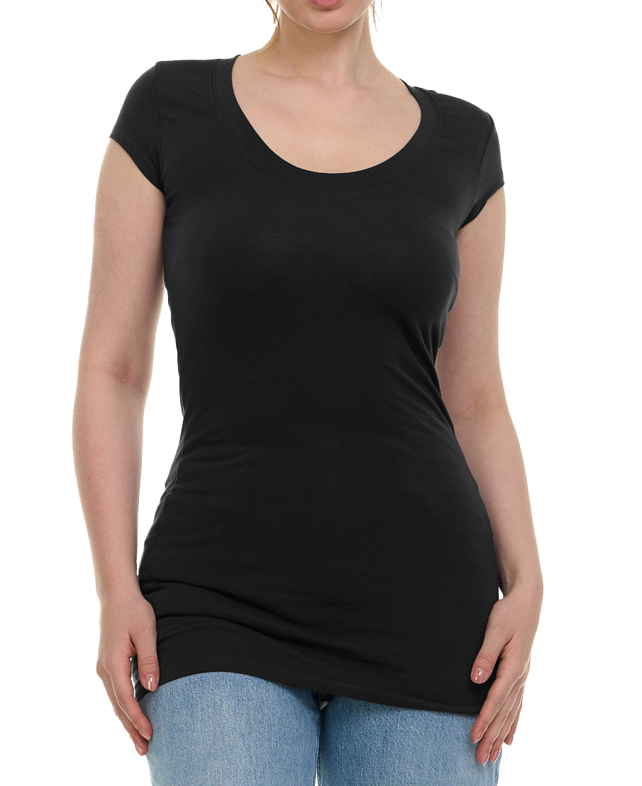 5 Pack Women's Long Tunic T-Shirt