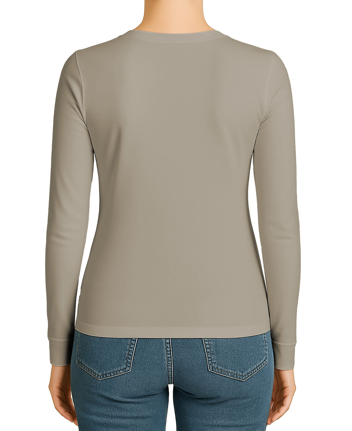 Women's 5 Pack Casual & Active Basic Cotton Stretch Long Sleeve Round Crew Neck Athletic T-Shirt Tops