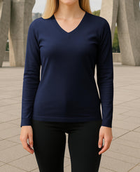 6 Pack Women's V-Neck Base Layer Long Sleeve Top