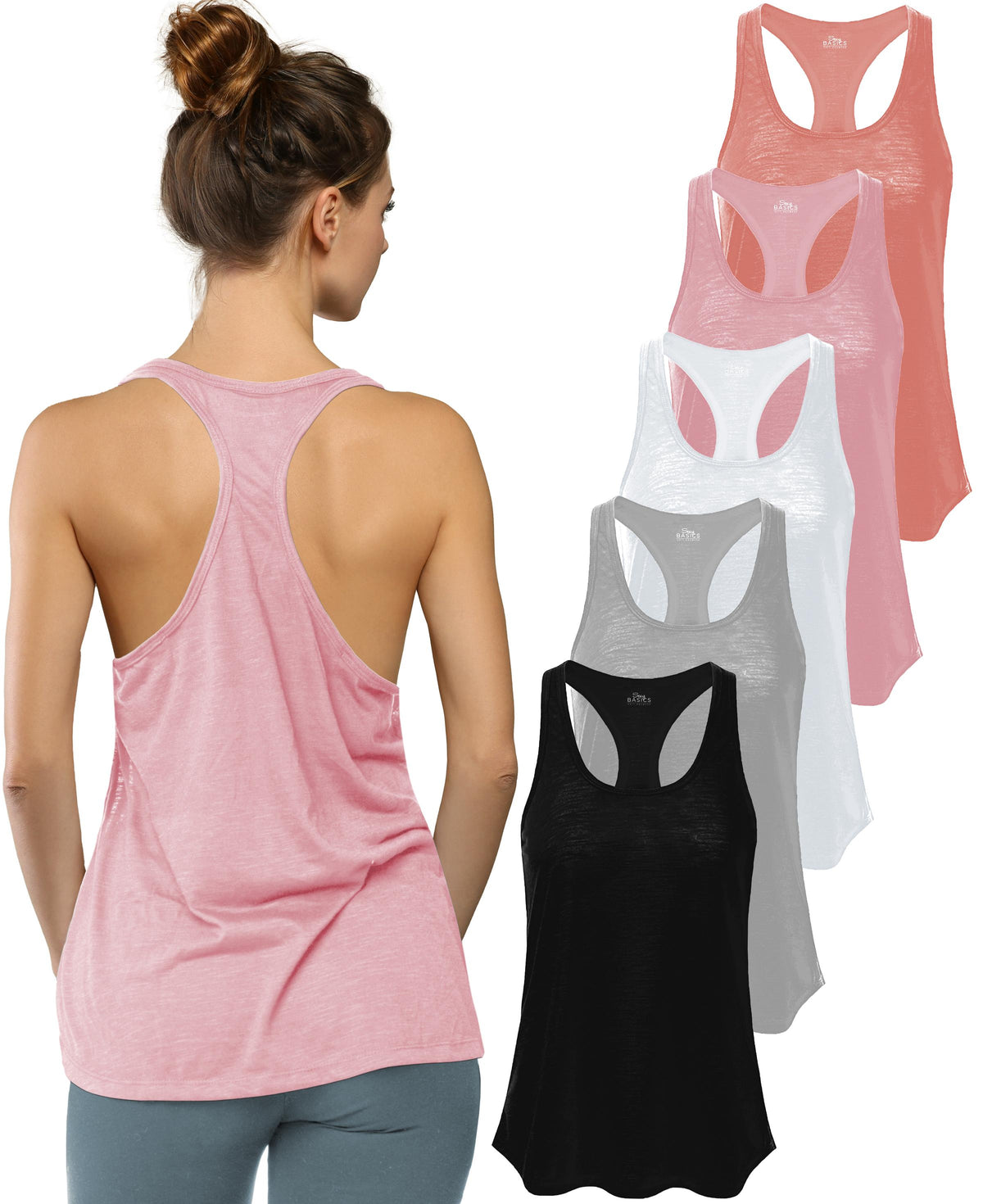 Women's Flowy Racerback Burnout Tank Top Super Lightweight & Soft