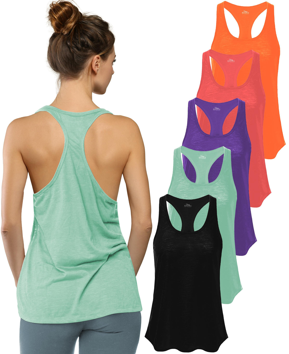 Women's Flowy Racerback Burnout Tank Top Super Lightweight & Soft