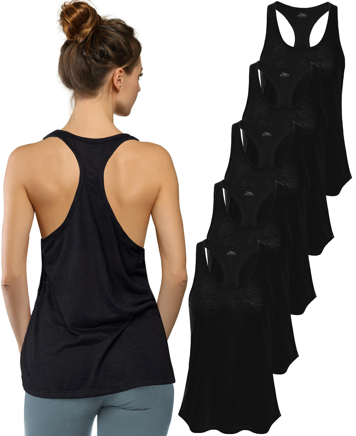 Women's Flowy Racerback Burnout Tank Top Super Lightweight & Soft