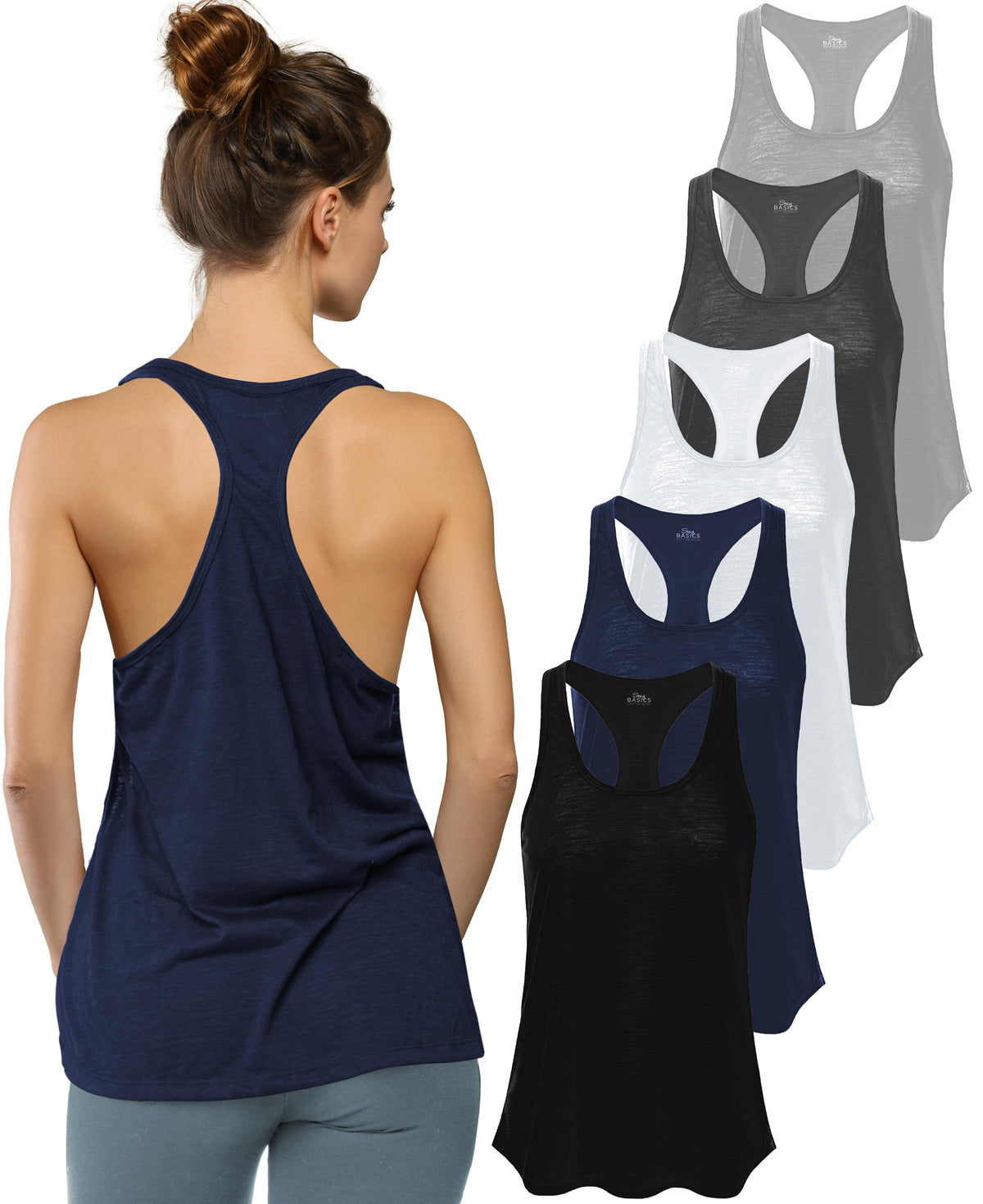 Women's Flowy Racerback Burnout Tank Top Super Lightweight & Soft