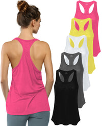 Women's Flowy Racerback Burnout Tank Top Super Lightweight & Soft