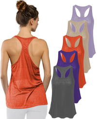 Women's Flowy Racerback Burnout Tank Top Super Lightweight & Soft