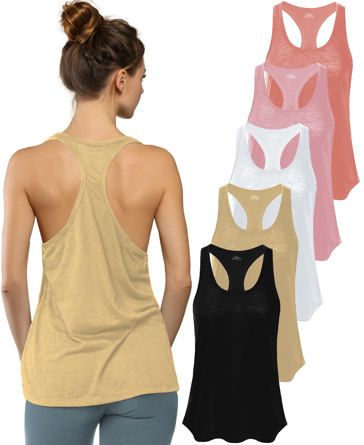 Women's Flowy Racerback Burnout Tank Top Super Lightweight & Soft