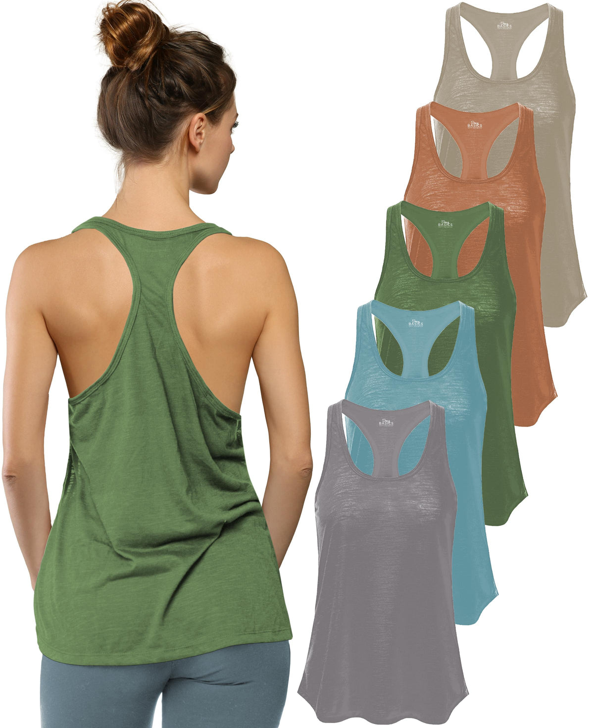 Women's Flowy Racerback Burnout Tank Top Super Lightweight & Soft