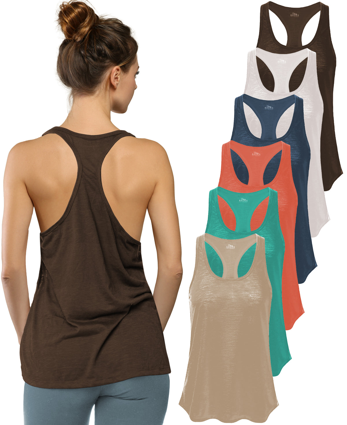 Women's Flowy Racerback Burnout Tank Top Super Lightweight & Soft