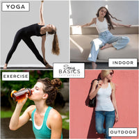 Women's Knit Rib Tank Tops | Lightweight Cotton Blend Sport Cami | Multi Pack Colors