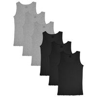 Women's Basic 100% Cotton Ribbed Tank Top Undershirt