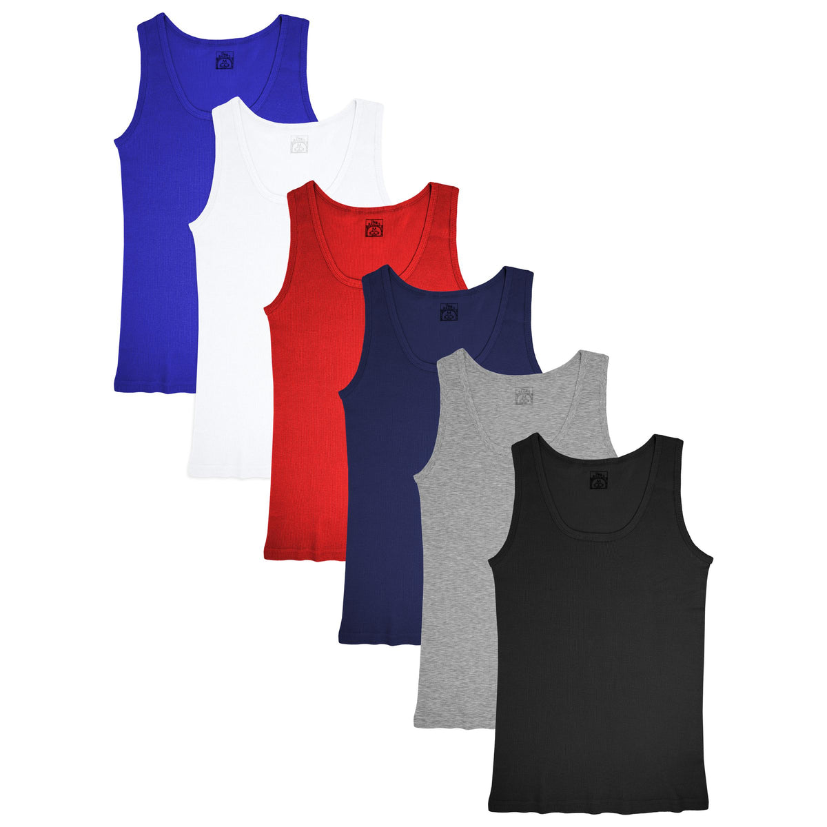 Women's Basic 100% Cotton Ribbed Tank Top Undershirt
