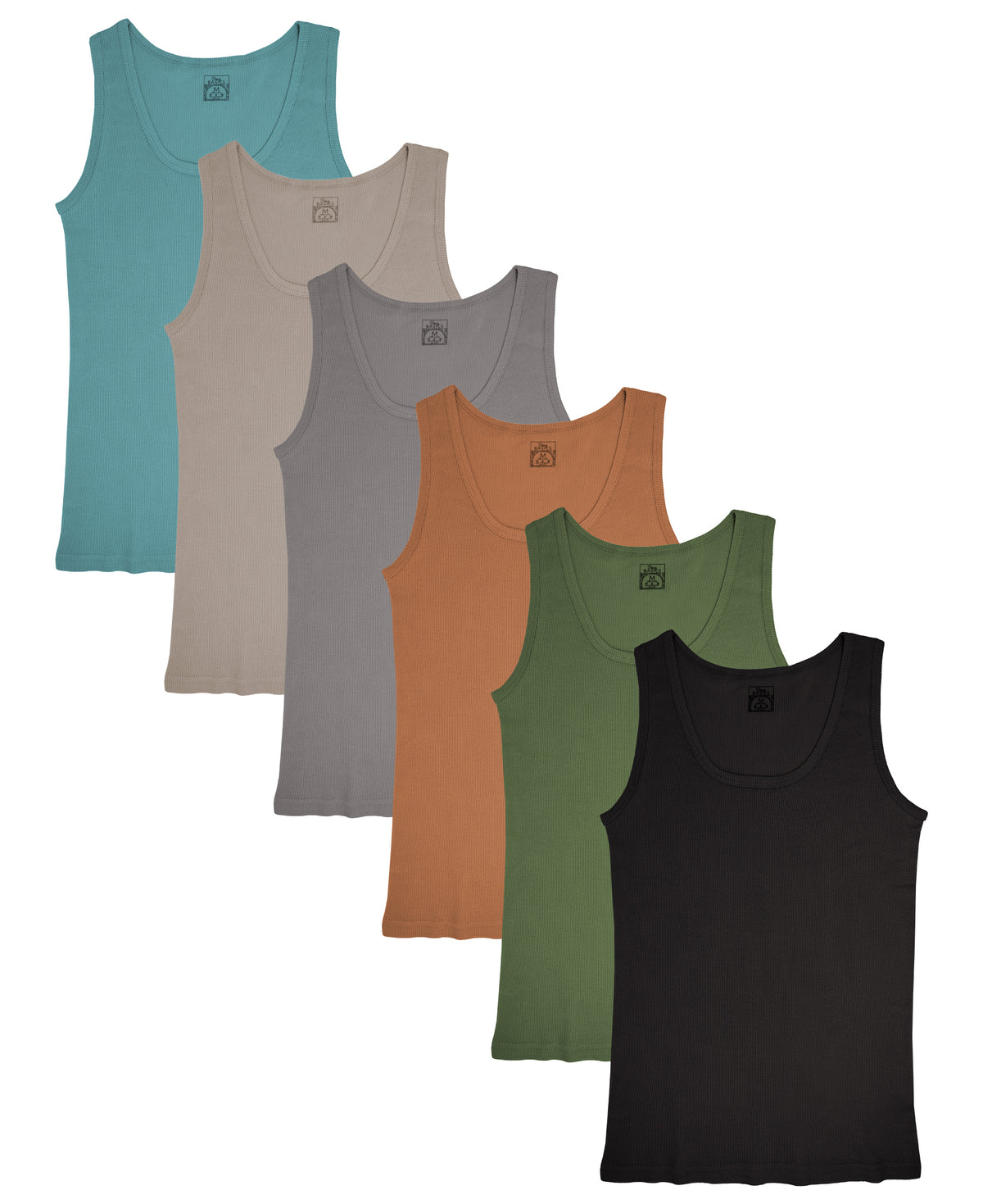 Women's Basic 100% Cotton Ribbed Tank Top Undershirt