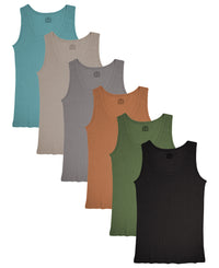 Women's Basic 100% Cotton Ribbed Tank Top Undershirt
