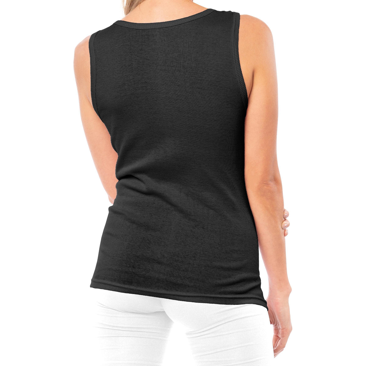 Women's Basic 100% Cotton Ribbed Tank Top Undershirt