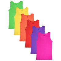 Women's Basic 100% Cotton Ribbed Tank Top Undershirt