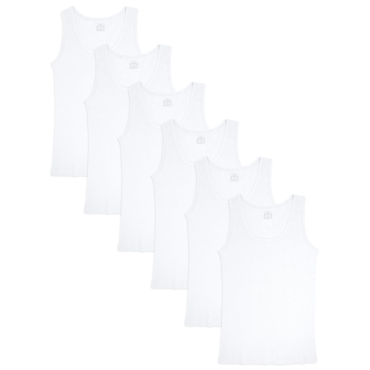 Women's Basic 100% Cotton Ribbed Tank Top Undershirt