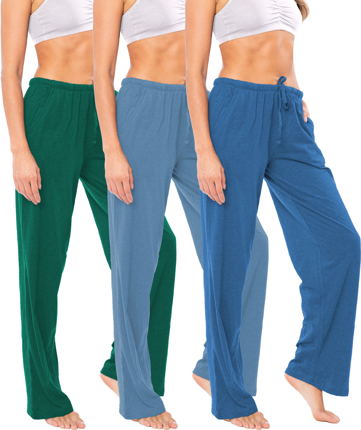 Women's Soft Flex 100% Cotton Knit Pajama Pants
