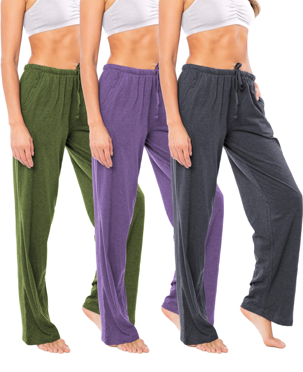 Women's Soft Flex 100% Cotton Knit Pajama Pants