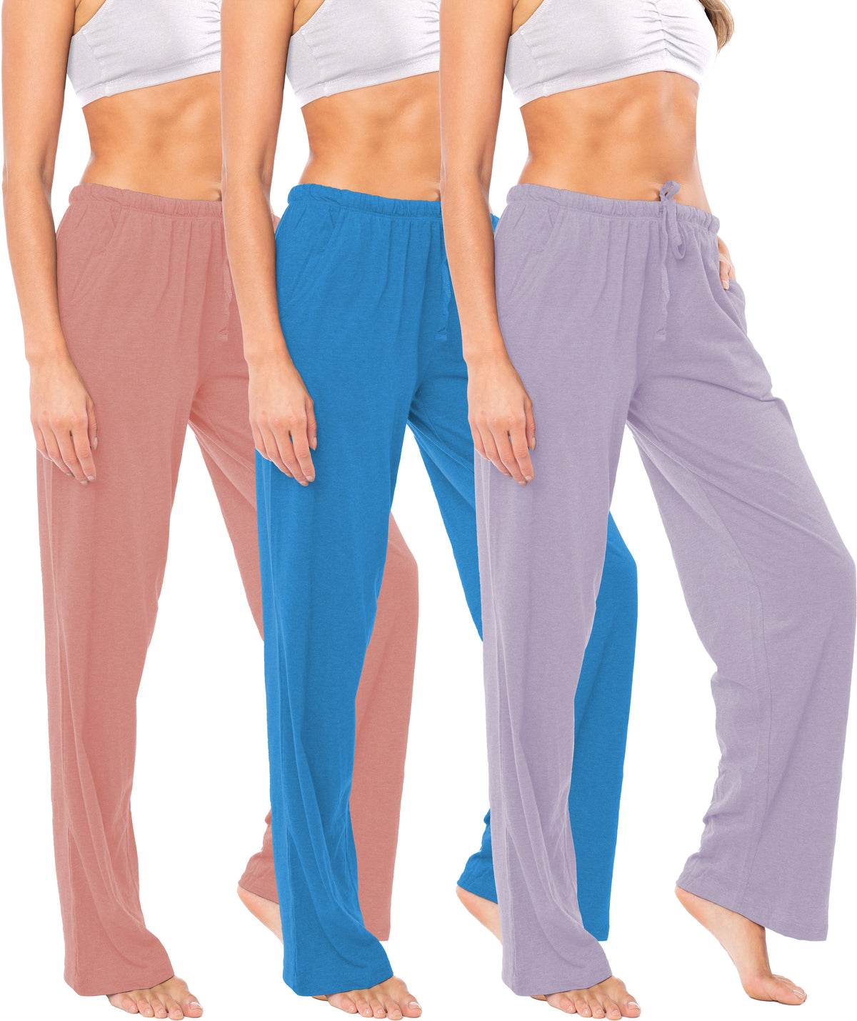 Women's Soft Flex 100% Cotton Knit Pajama Pants