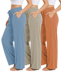 Women's Buttery Soft Drawstring Lounge Pants | 3-Pack