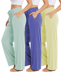 Women's Buttery Soft Drawstring Lounge Pants | 3-Pack